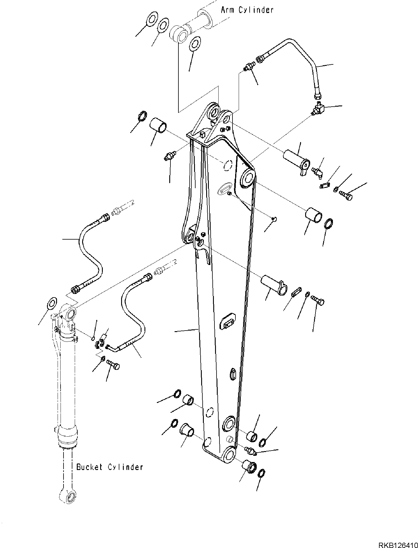 ARM 2500 MM, ASSEMBLY 22B-70-R8220 KOMATSU