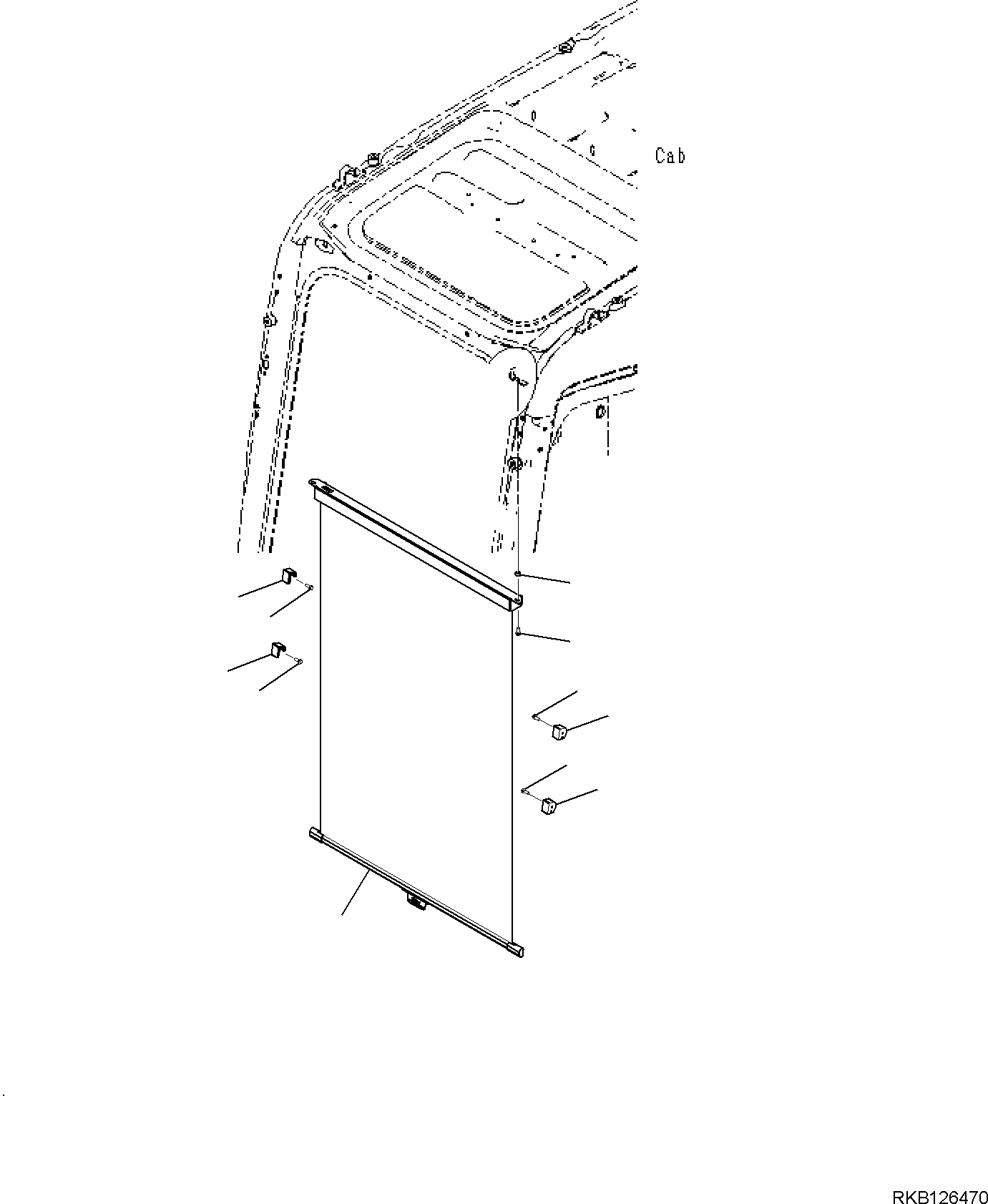 SUN VISOR 22B-54-R6731 KOMATSU