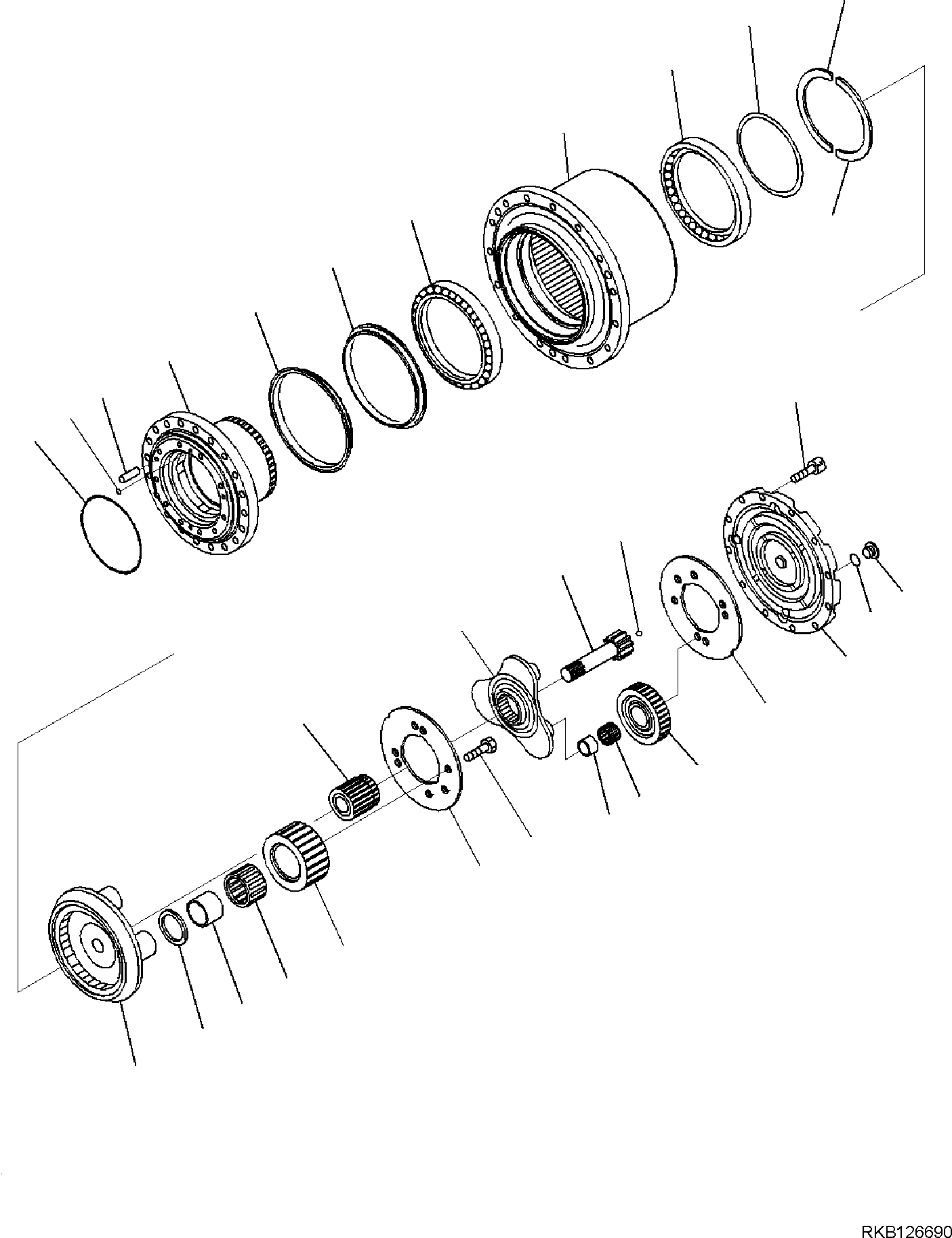 Seal Kit, Travel Motor TZ710D9000-00 KOMATSU