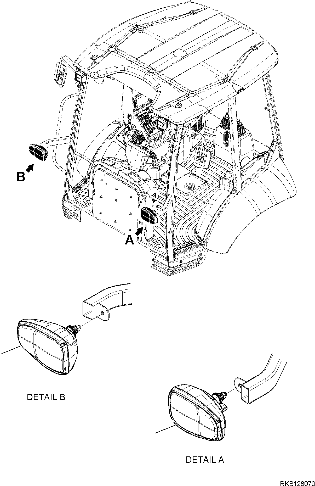 FRONT LIGHT, R.H. 42N-06-35240 KOMATSU