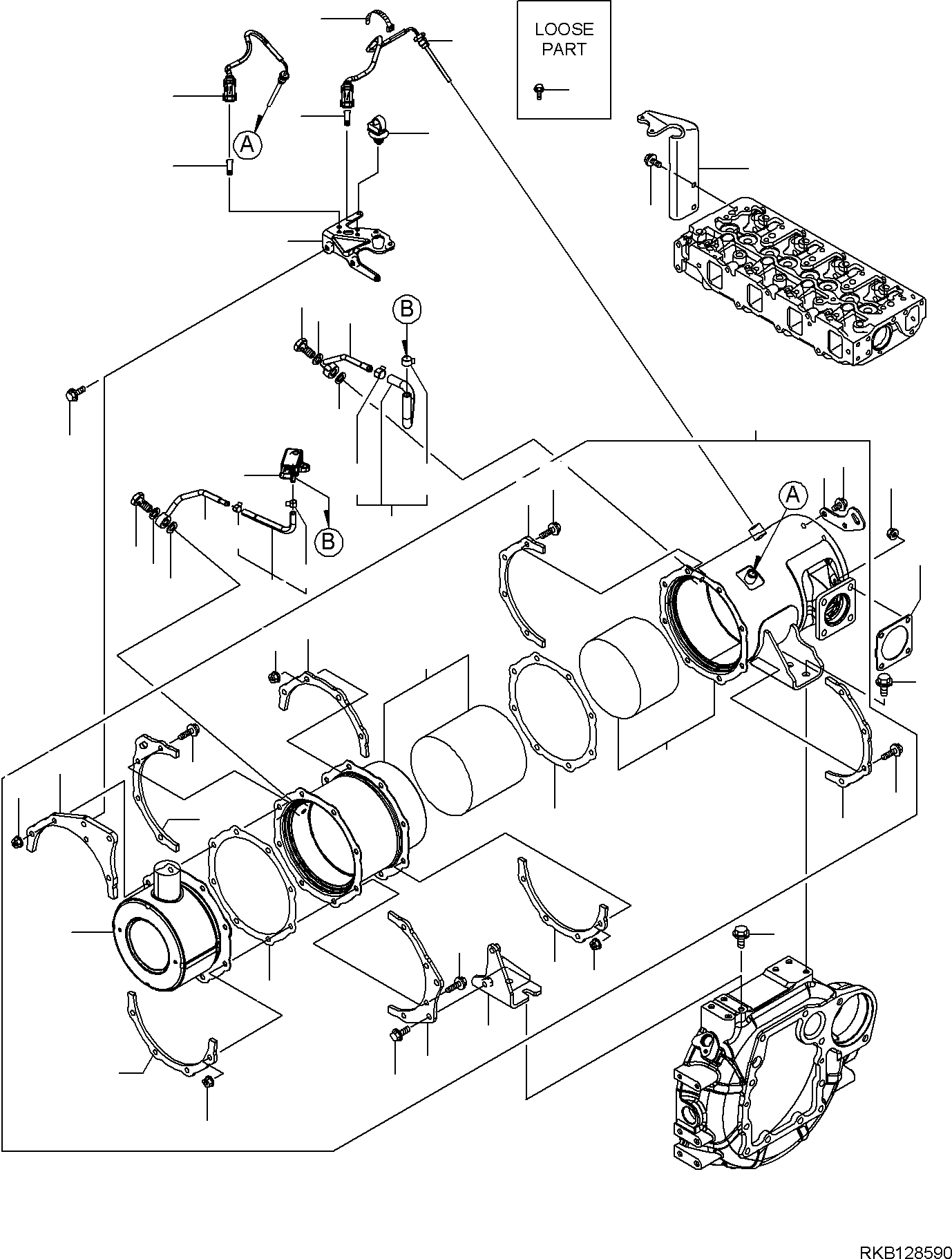 SILENCER YM129A20-16510 KOMATSU