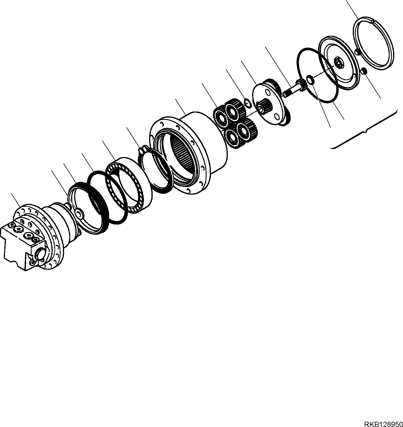 TRAVEL MOTOR, ASSEMBLY 20M-60-51110 KOMATSU