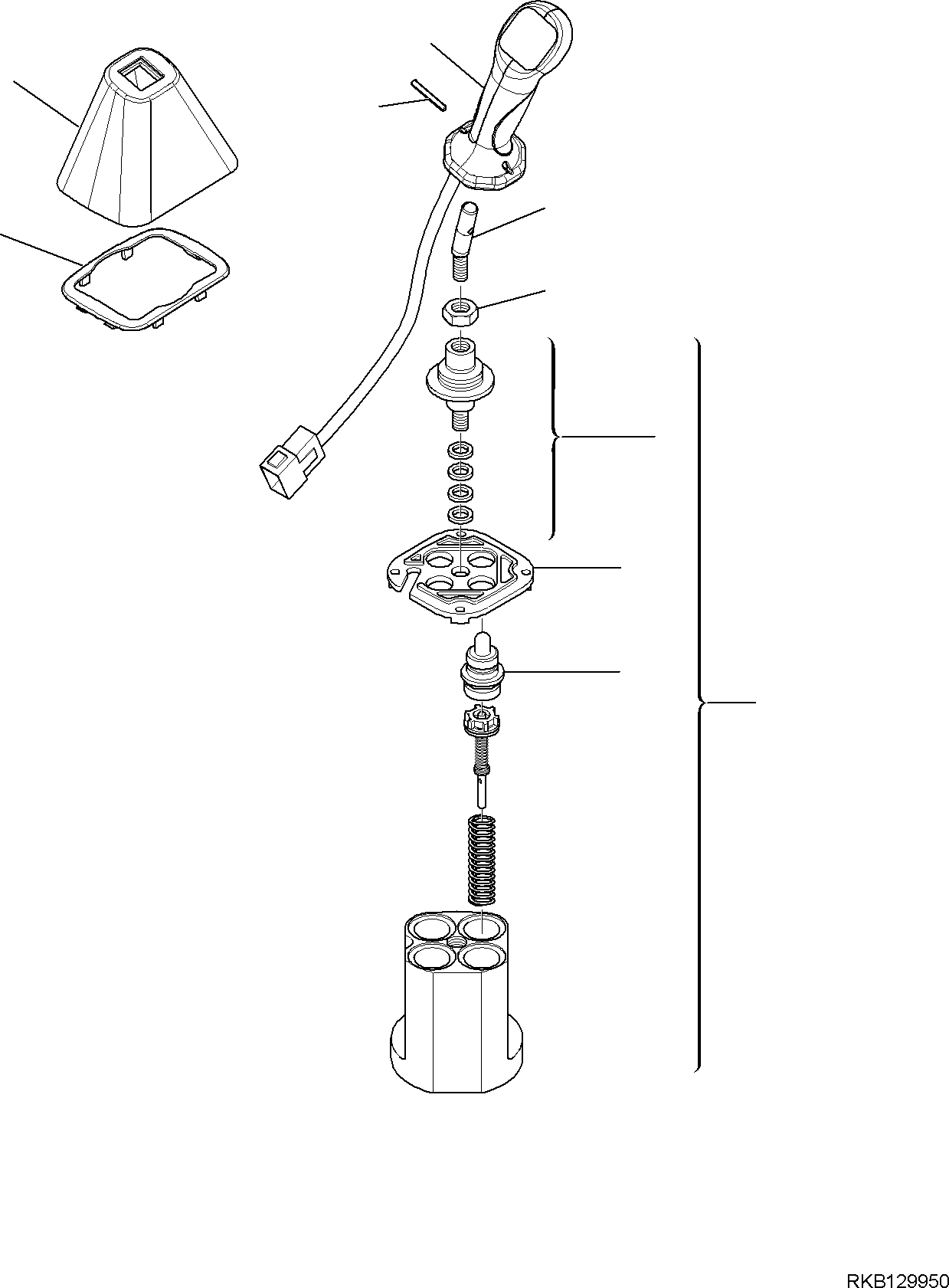 LEVER, ASSEMBLY 2A1-43-11100 KOMATSU