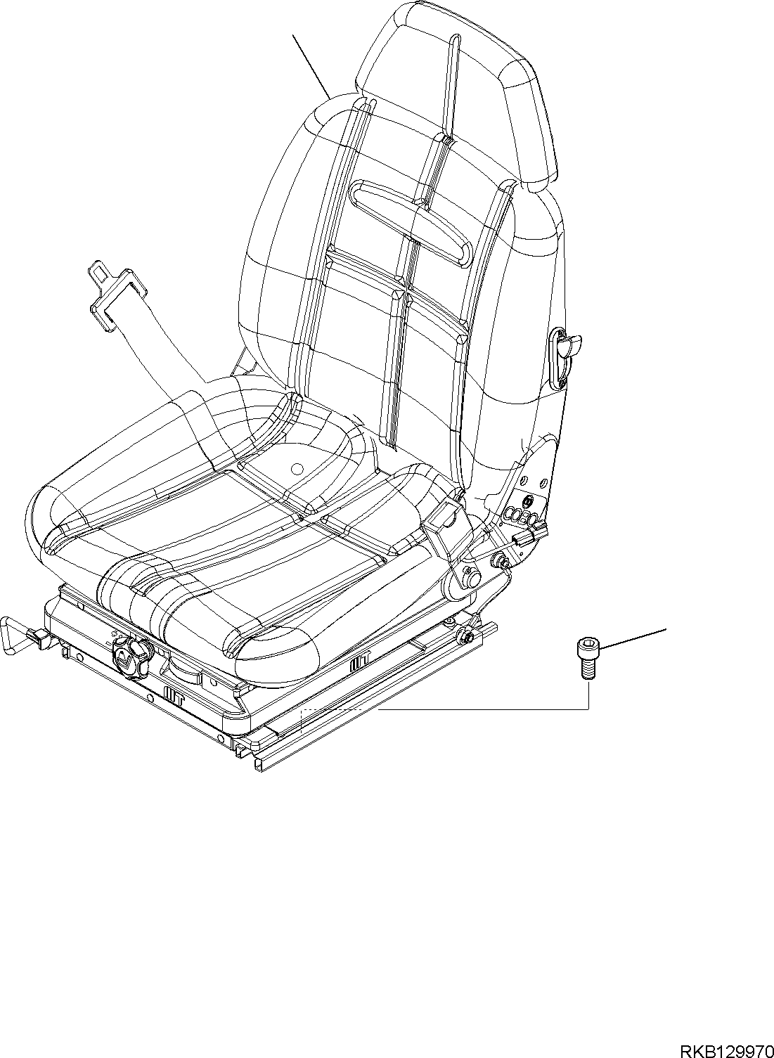 OPERATOR'S SEAT, ASSEMBLY (20M-57-50110) KOMATSU
