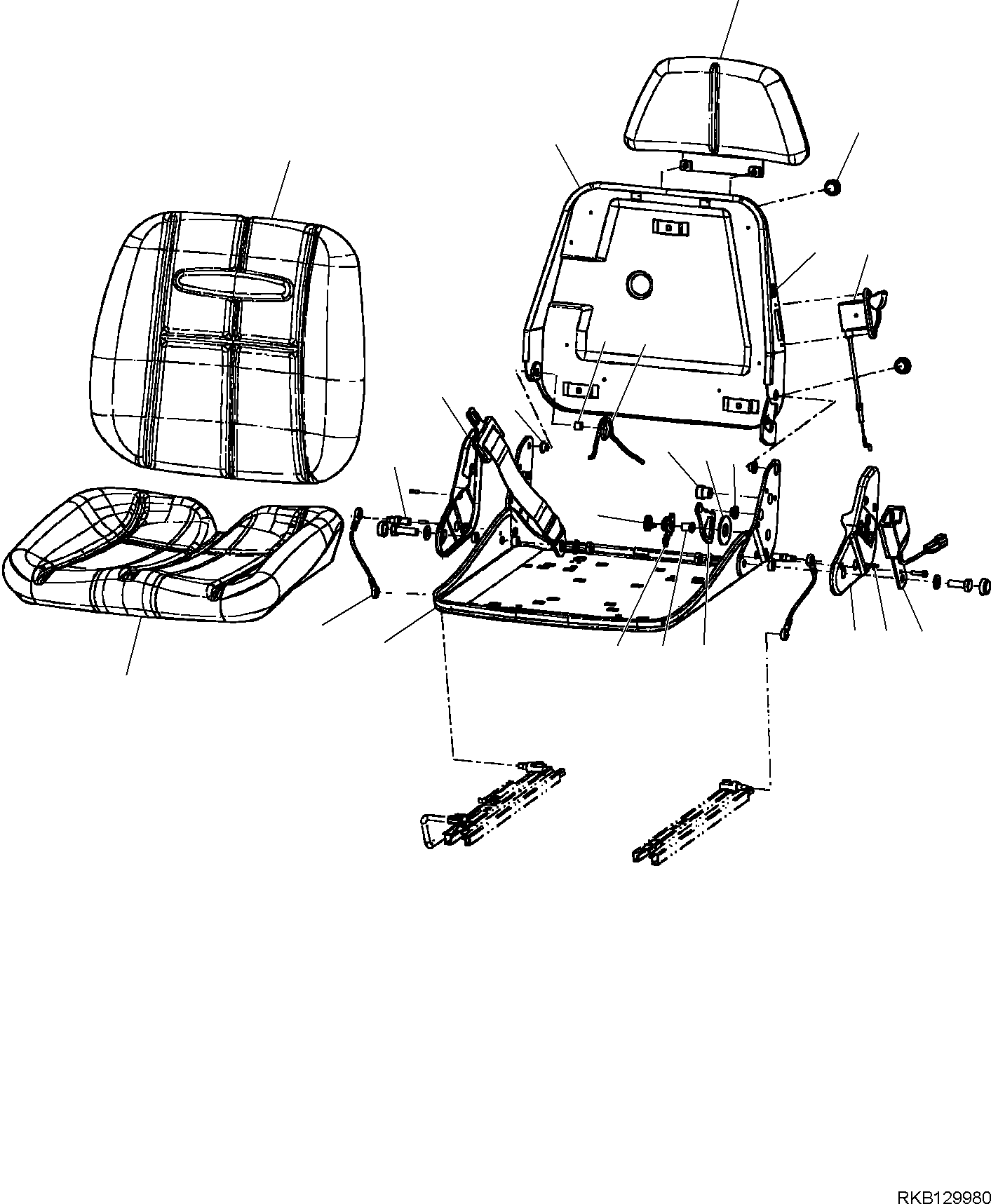 OPERATOR'S SEAT, ASSEMBLY 20M-57-50110 KOMATSU