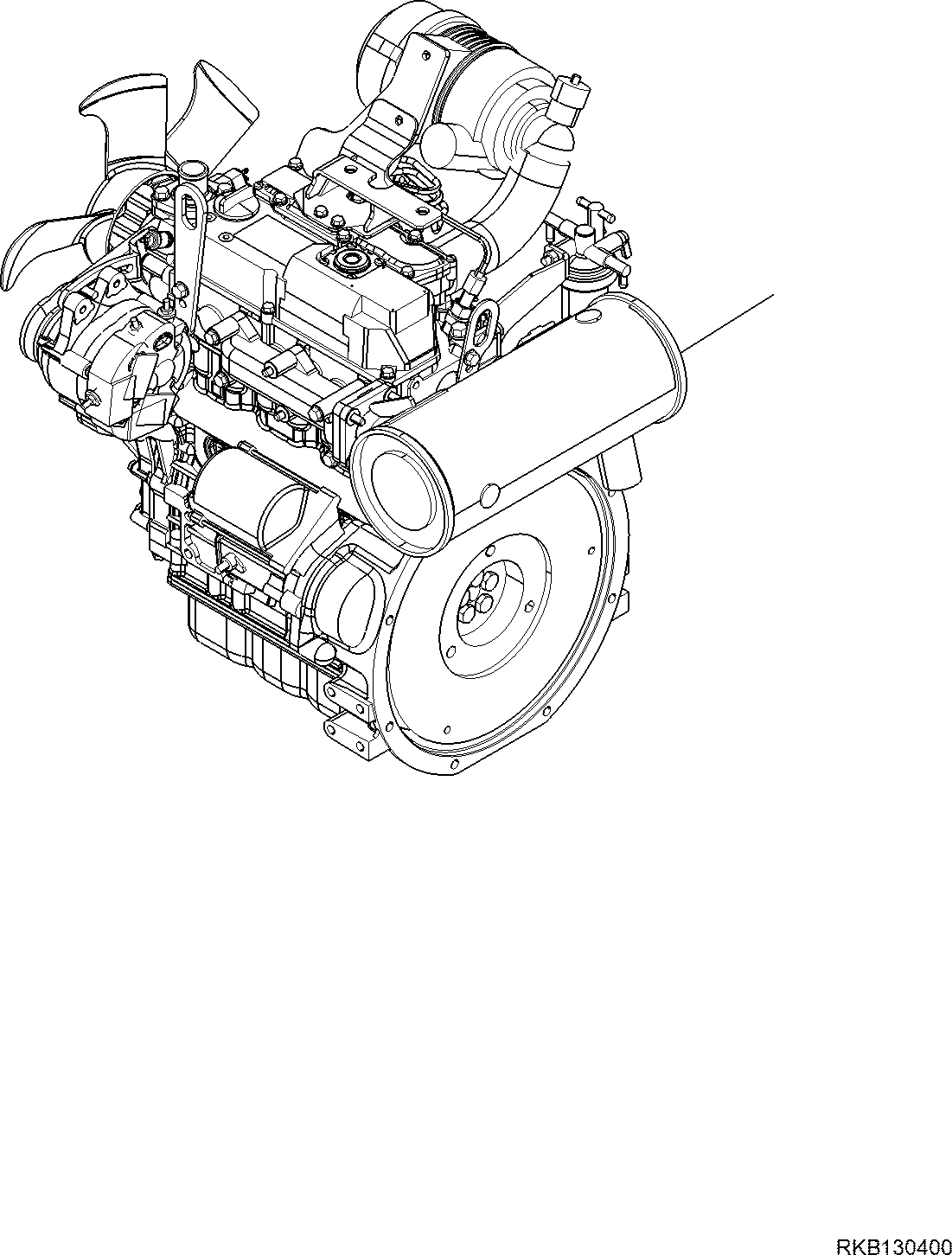 ENGINE, ASSEMBLY 2A1-01-51100 KOMATSU