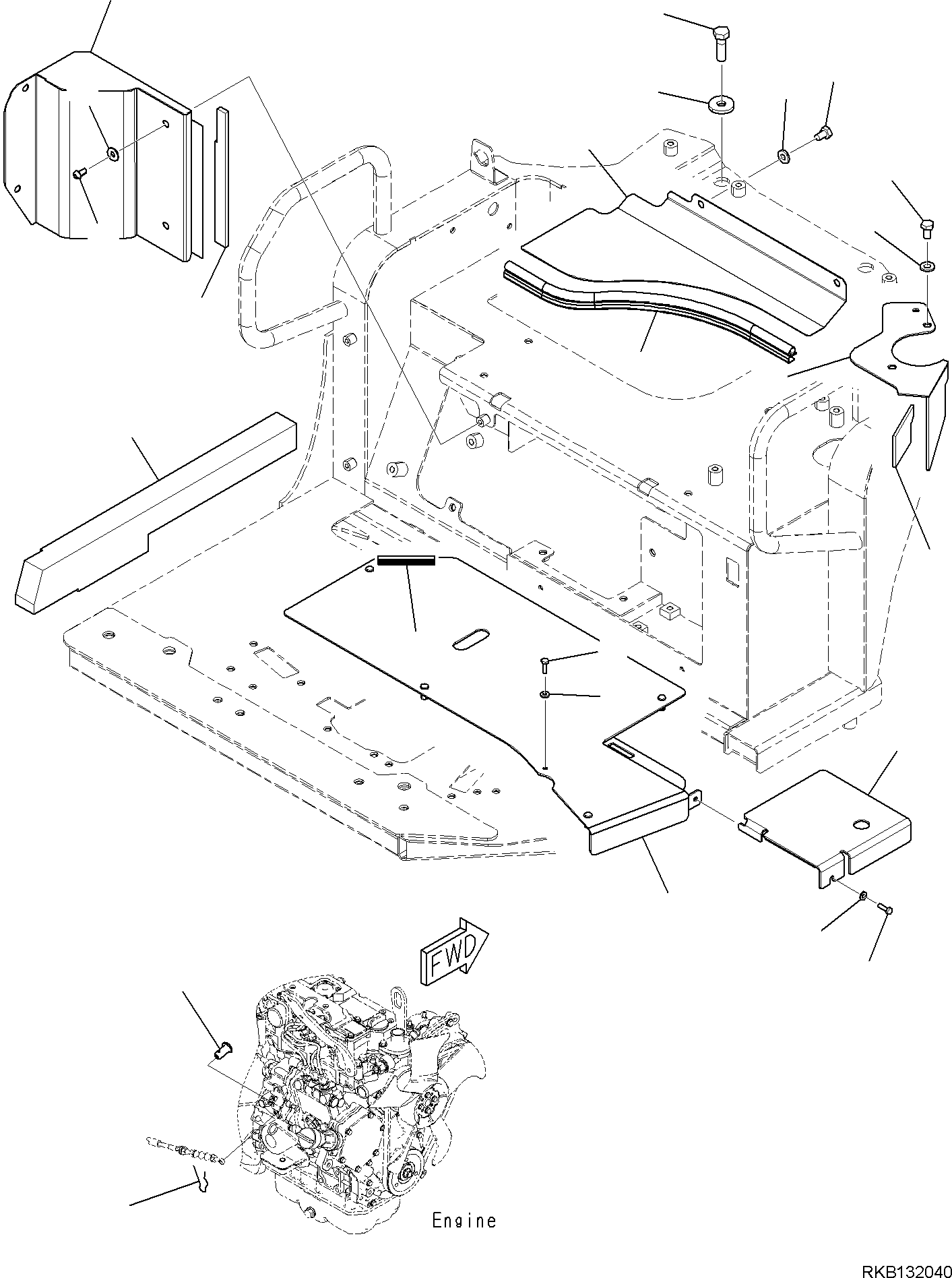 Крышка 2A1-54-53690 KOMATSU