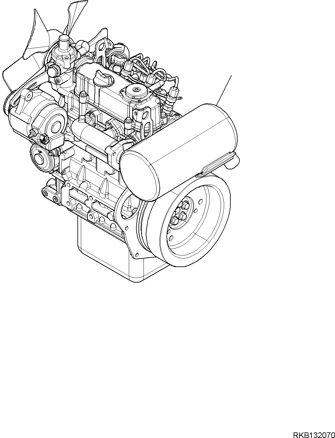 ENGINE, ASSEMBLY 22J-01-55100 KOMATSU