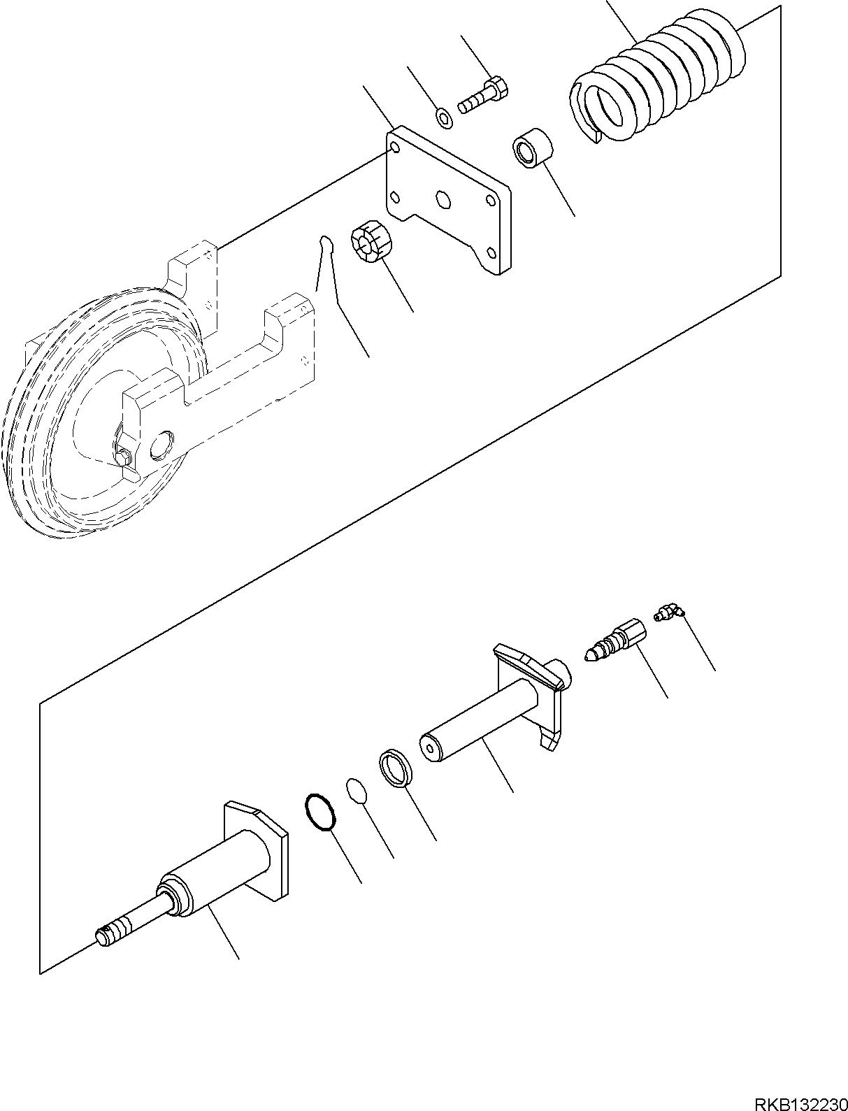 IDLER CUSHION, ASSEMBLY 22J-35-R6200 KOMATSU