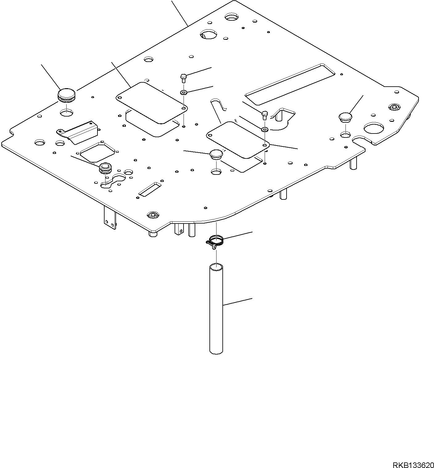 FLOOR FRAME, ASSEMBLY 21D-53-51150 KOMATSU