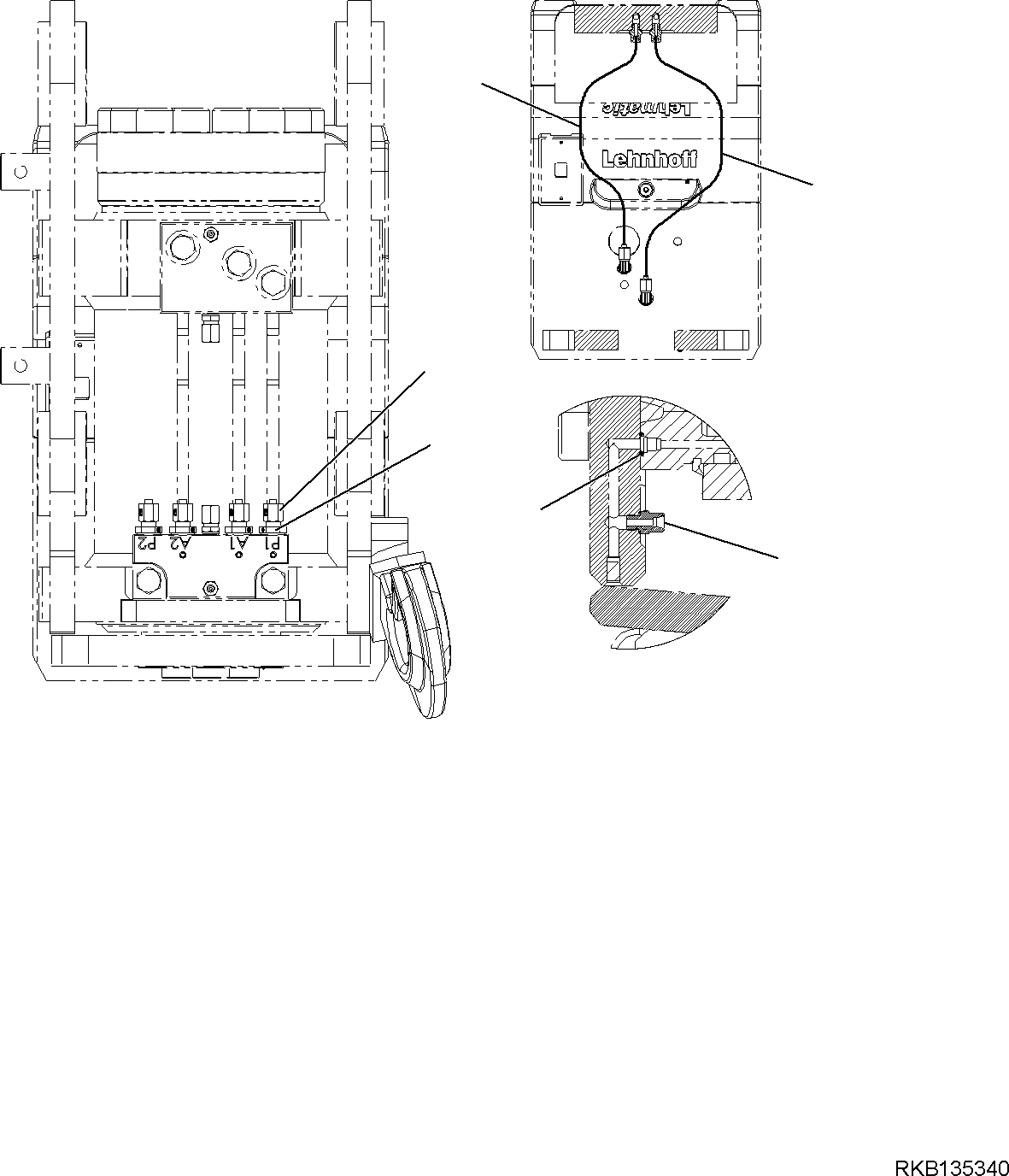 HYDRAULIC PIPING, ASSEMBLY LH244463 KOMATSU