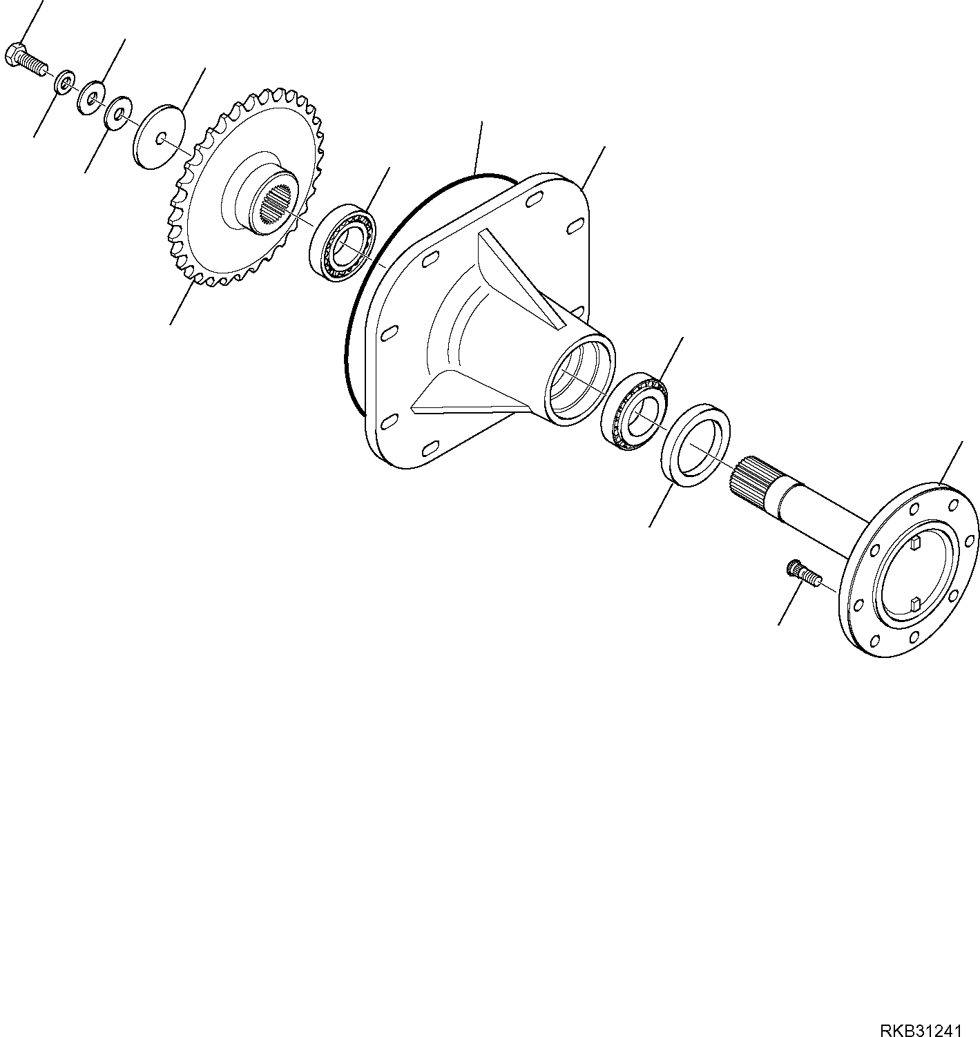 AXLE, REAR 37A-22-11103 KOMATSU