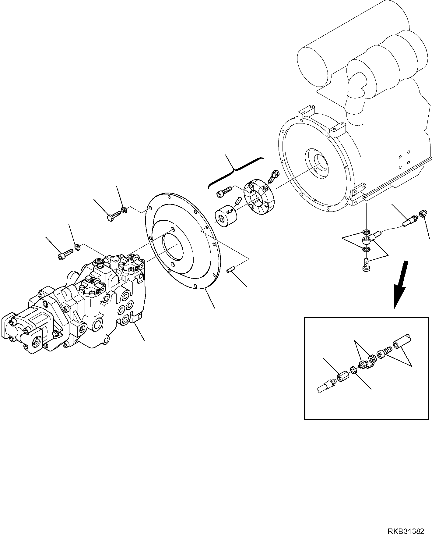 HYDRAULIC PUMP ASSEMBLY (STANDARD) (720-2T-00141) KOMATSU