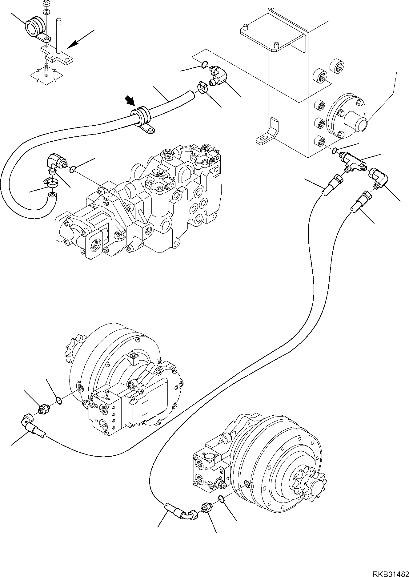 Соединительный штуцер 22L-09-R3K80 KOMATSU