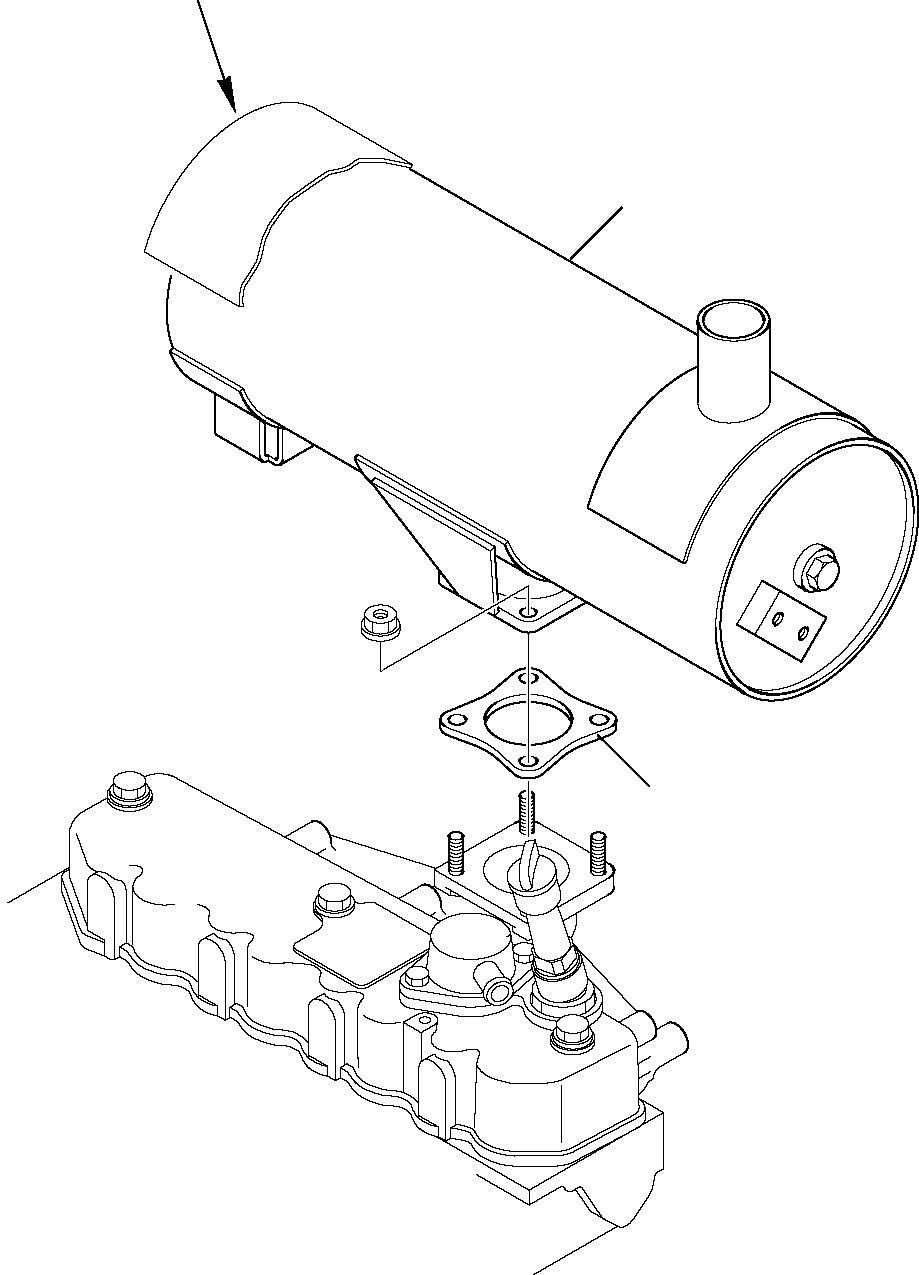 Глушитель 37A-01-11960 KOMATSU