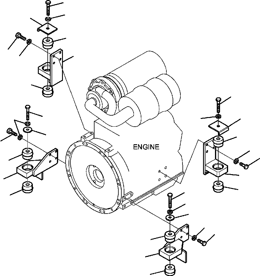 SUPPORT, FRONT - R.H. 37C-01-A1221 KOMATSU