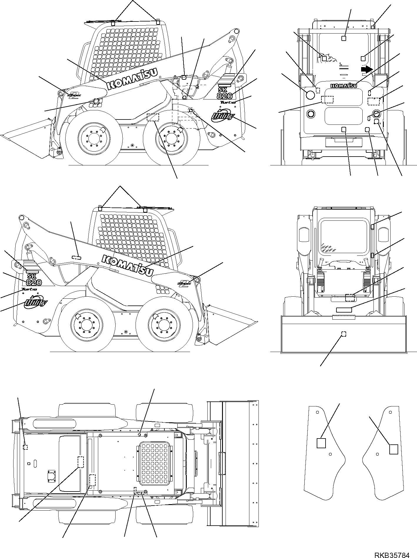 PLATE, FUSES DIAGRAM 37A-98-11163 KOMATSU
