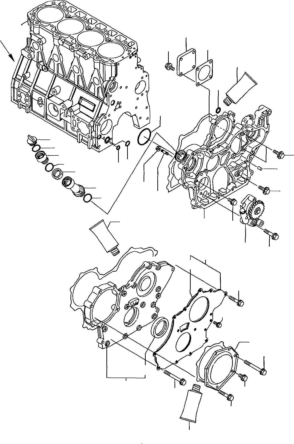 HOUSING ASSY., GEAR (YM729907-01550) KOMATSU