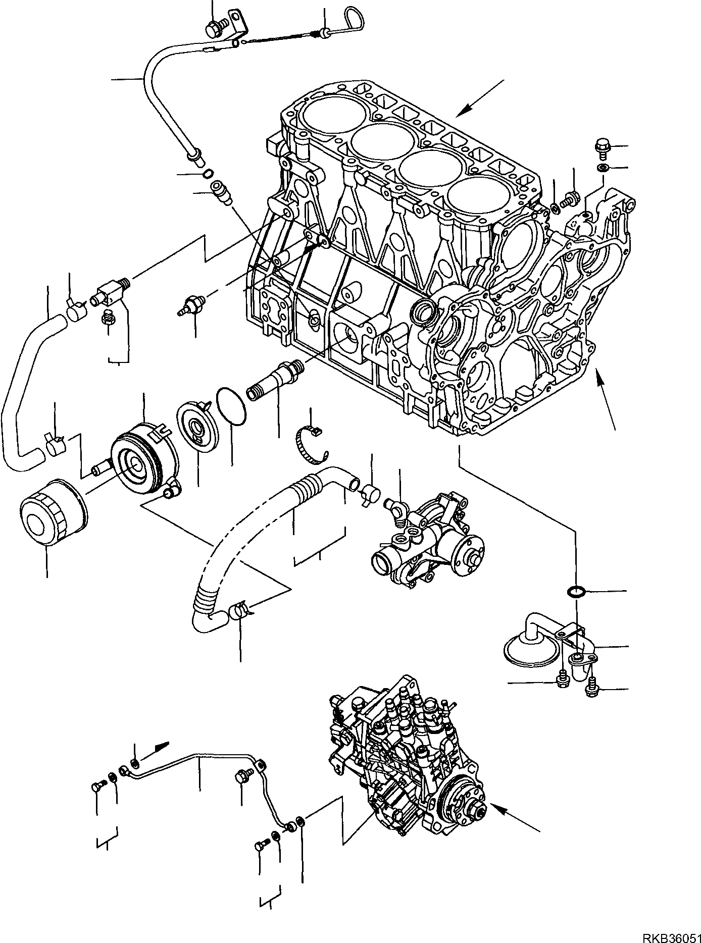 Щуп уровня масла YM129935-34800 KOMATSU