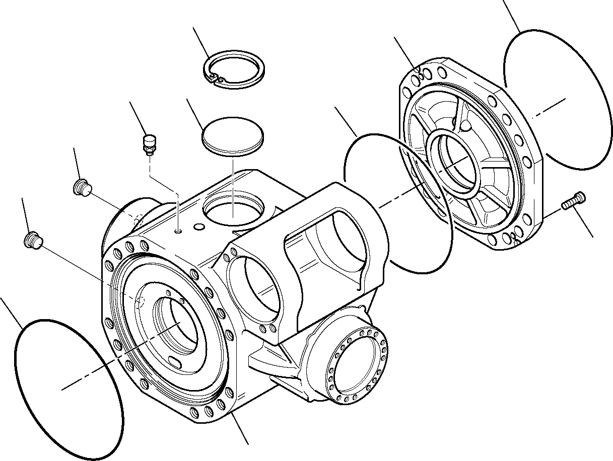 FRONT AXLE, ASSY. 395-22-11000 KOMATSU