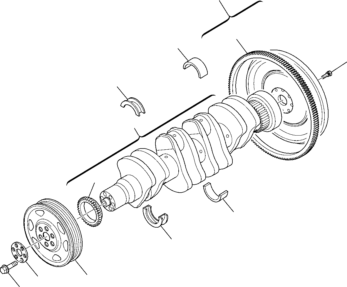CRANKSHAFT, ASSY. EA504048350 KOMATSU
