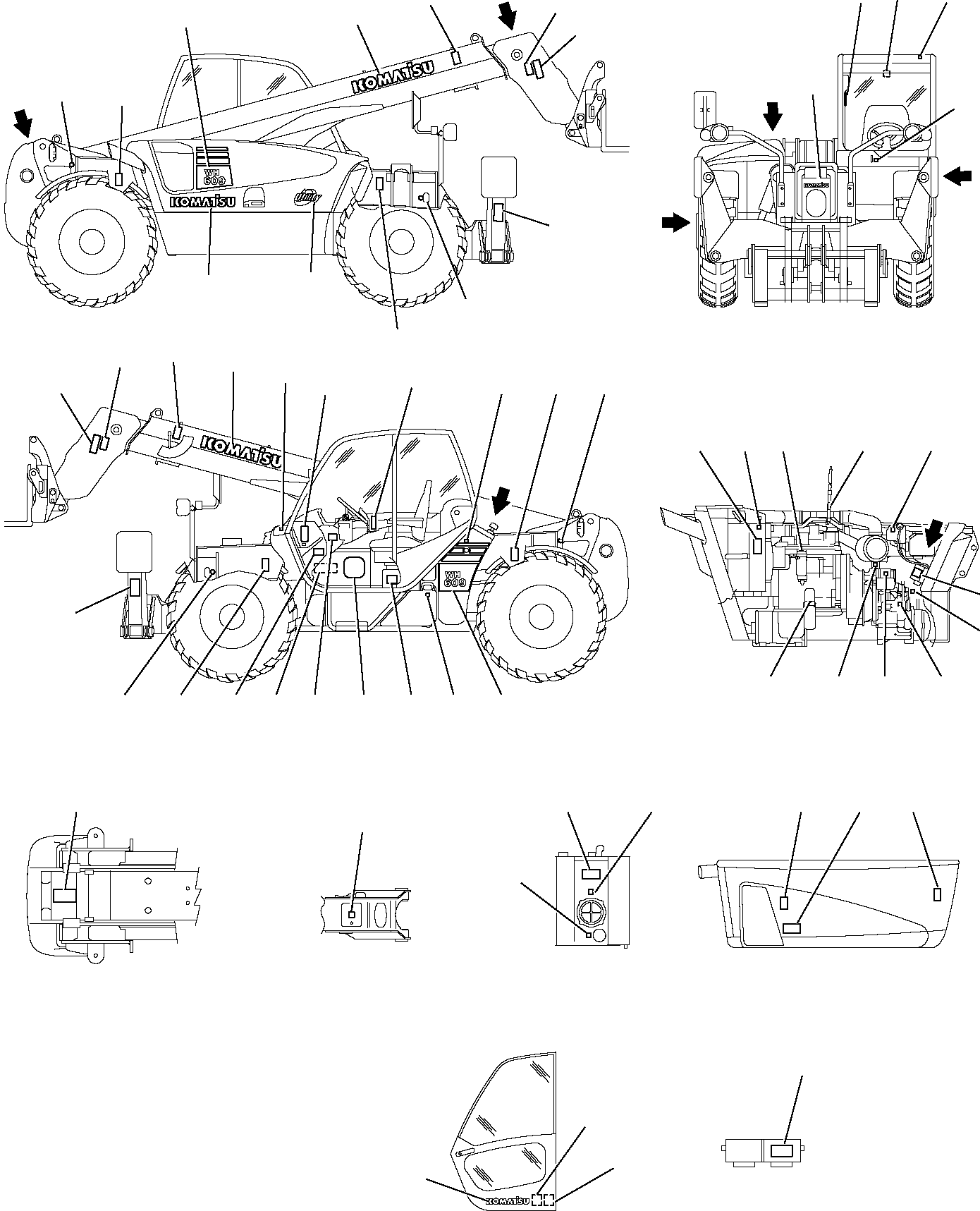 MARK PLATE, KOMATSU 09690-A0200 KOMATSU