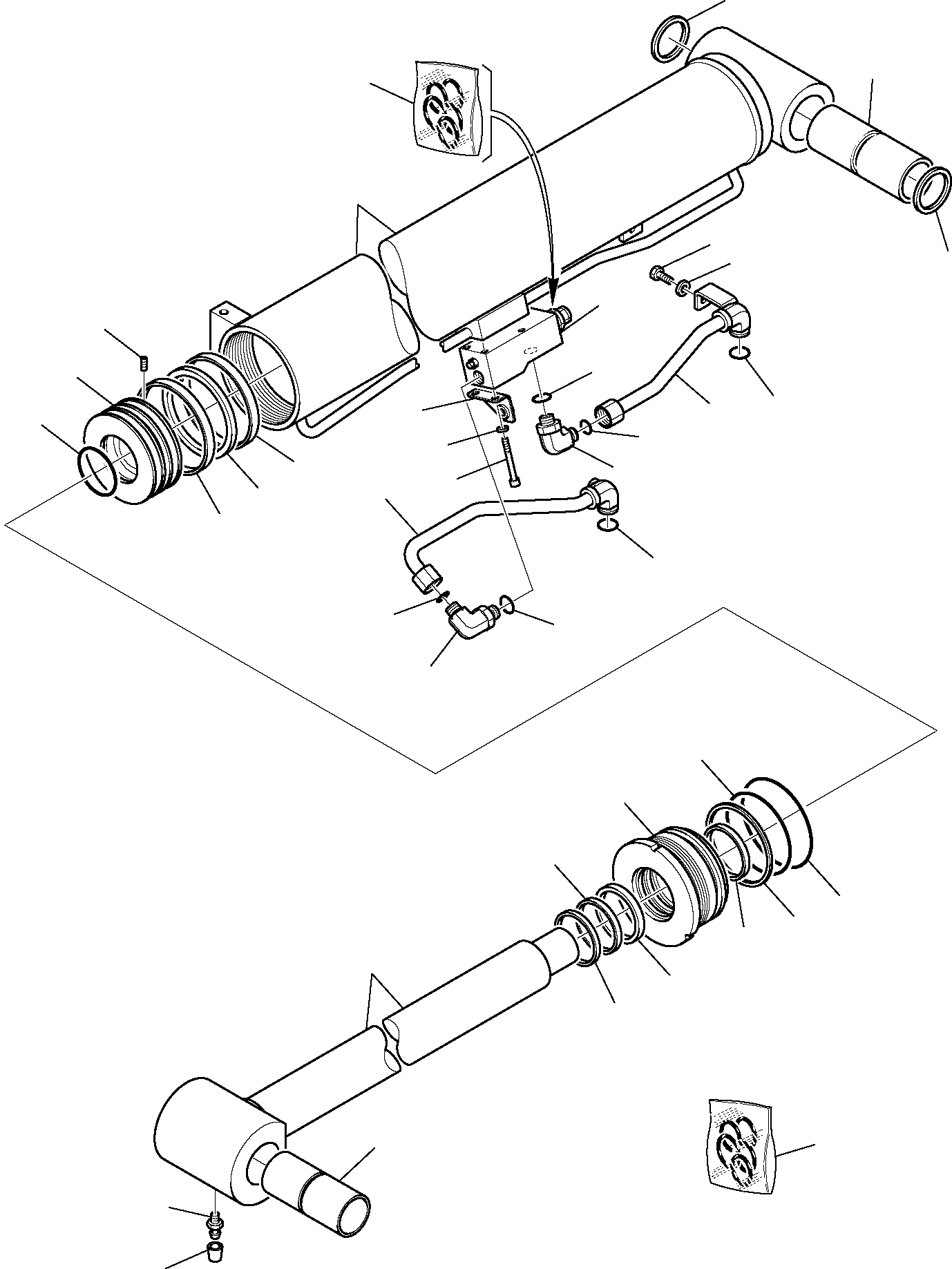 CYLINDER, ASSY. 395-6C-11702 KOMATSU
