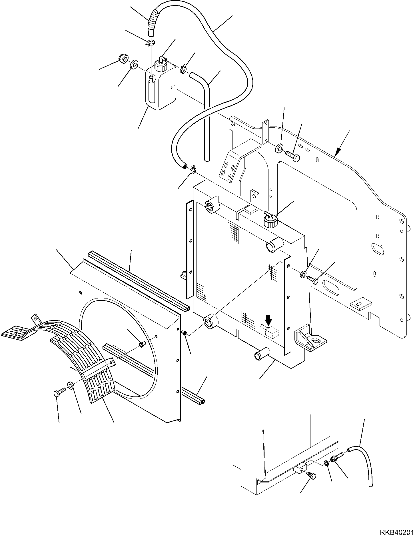RADIATOR, ASSEMBLY 37D-03-11202 KOMATSU