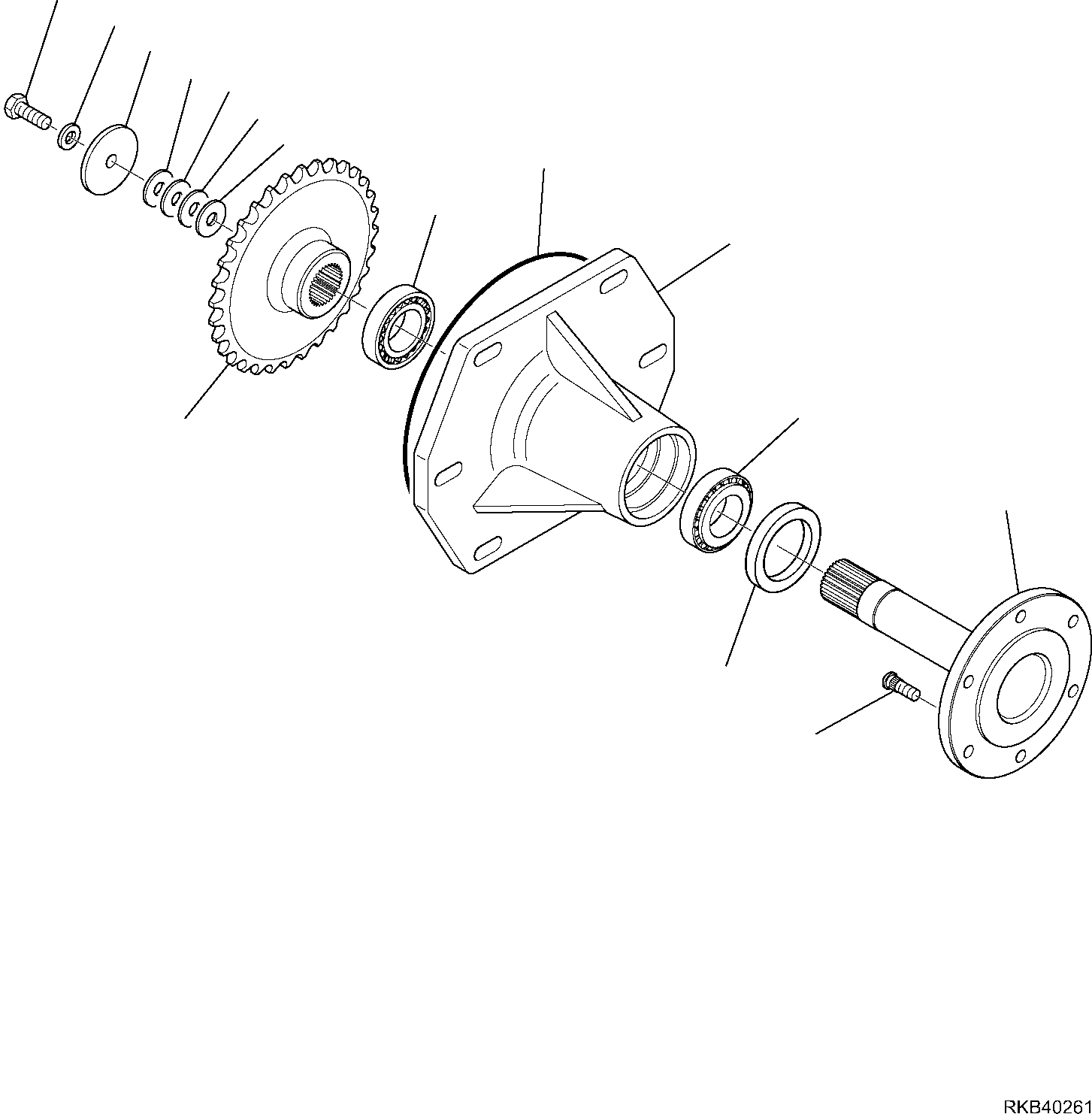 AXLE, FRONT 37D-22-11202 KOMATSU