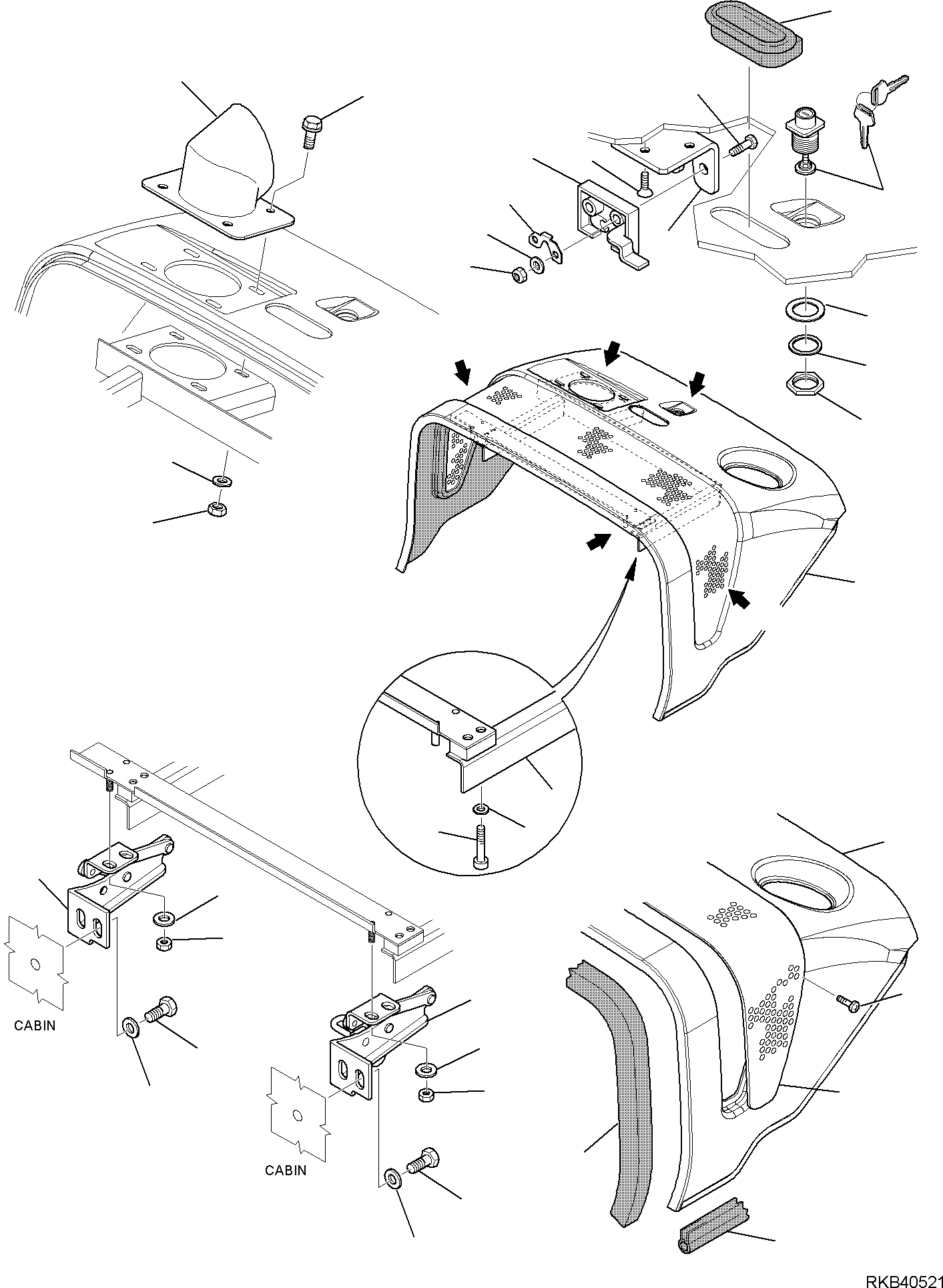 HOOD, ASSEMBLY 37D-54-11102 KOMATSU