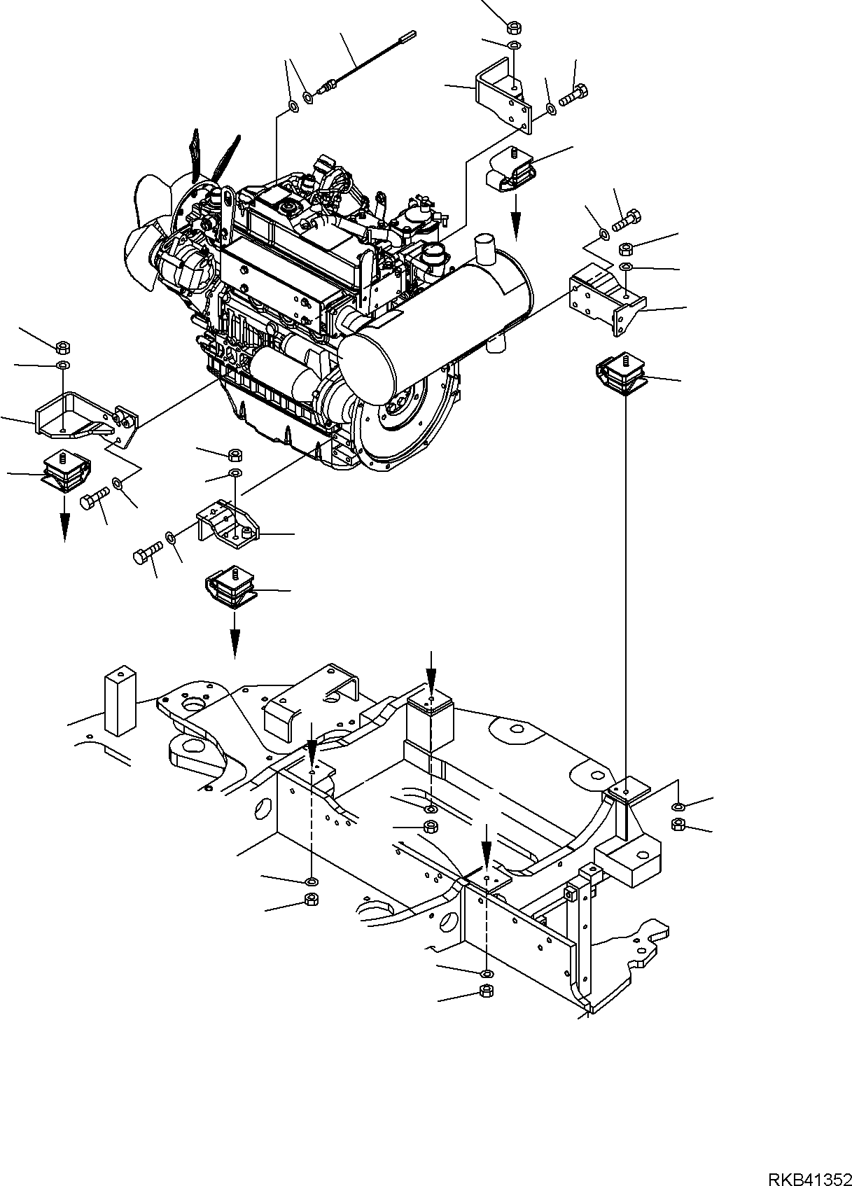 Кронштейн лев. 22M-01-R1271 KOMATSU