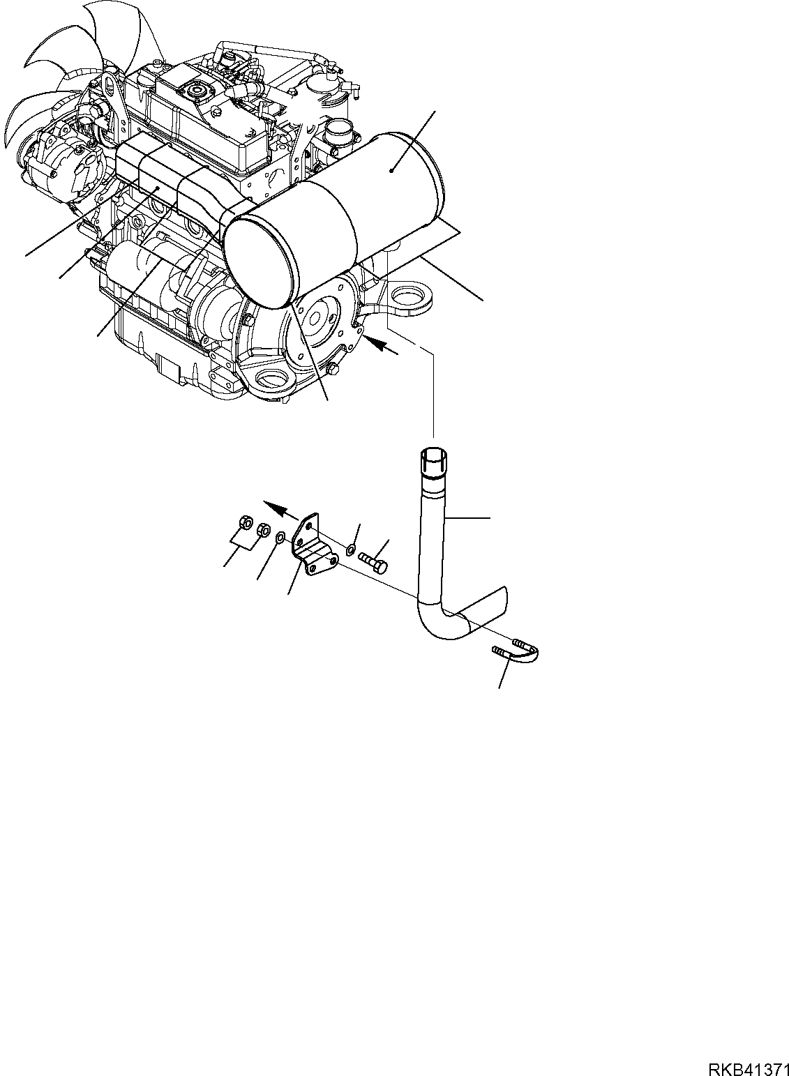 Выпускная труба 22L-01-R1412 KOMATSU