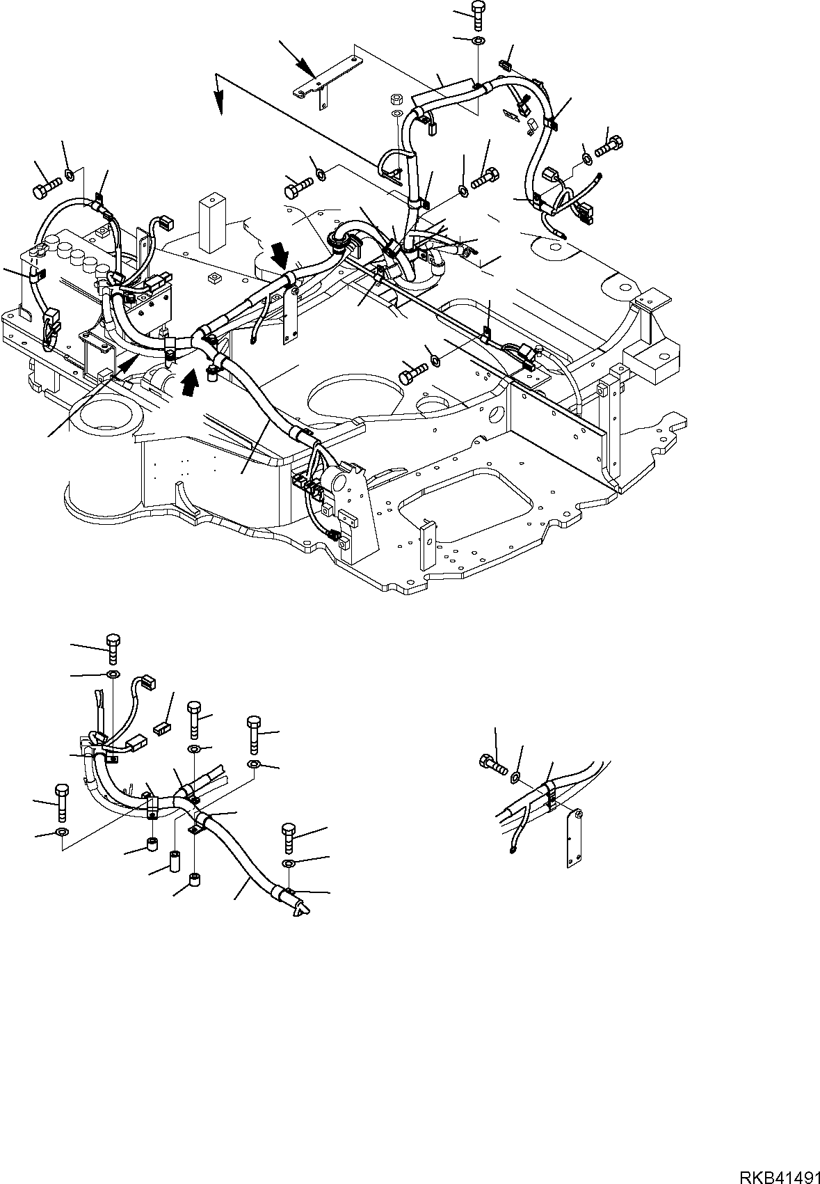 WIRING HARNESS, FRAME LINE 22M-06-R1111 KOMATSU