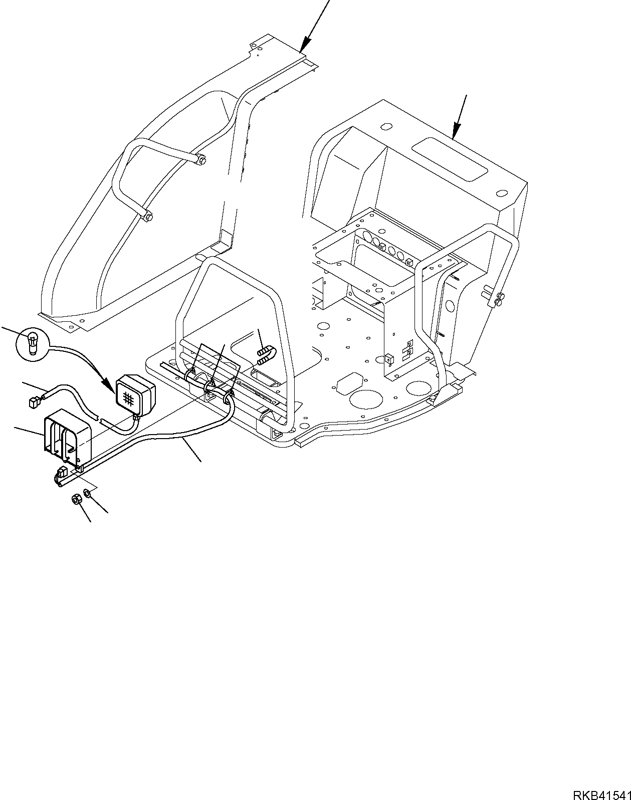 WIRING HARNESS, WORK LAMP, FRONT 22M-06-R4250 KOMATSU