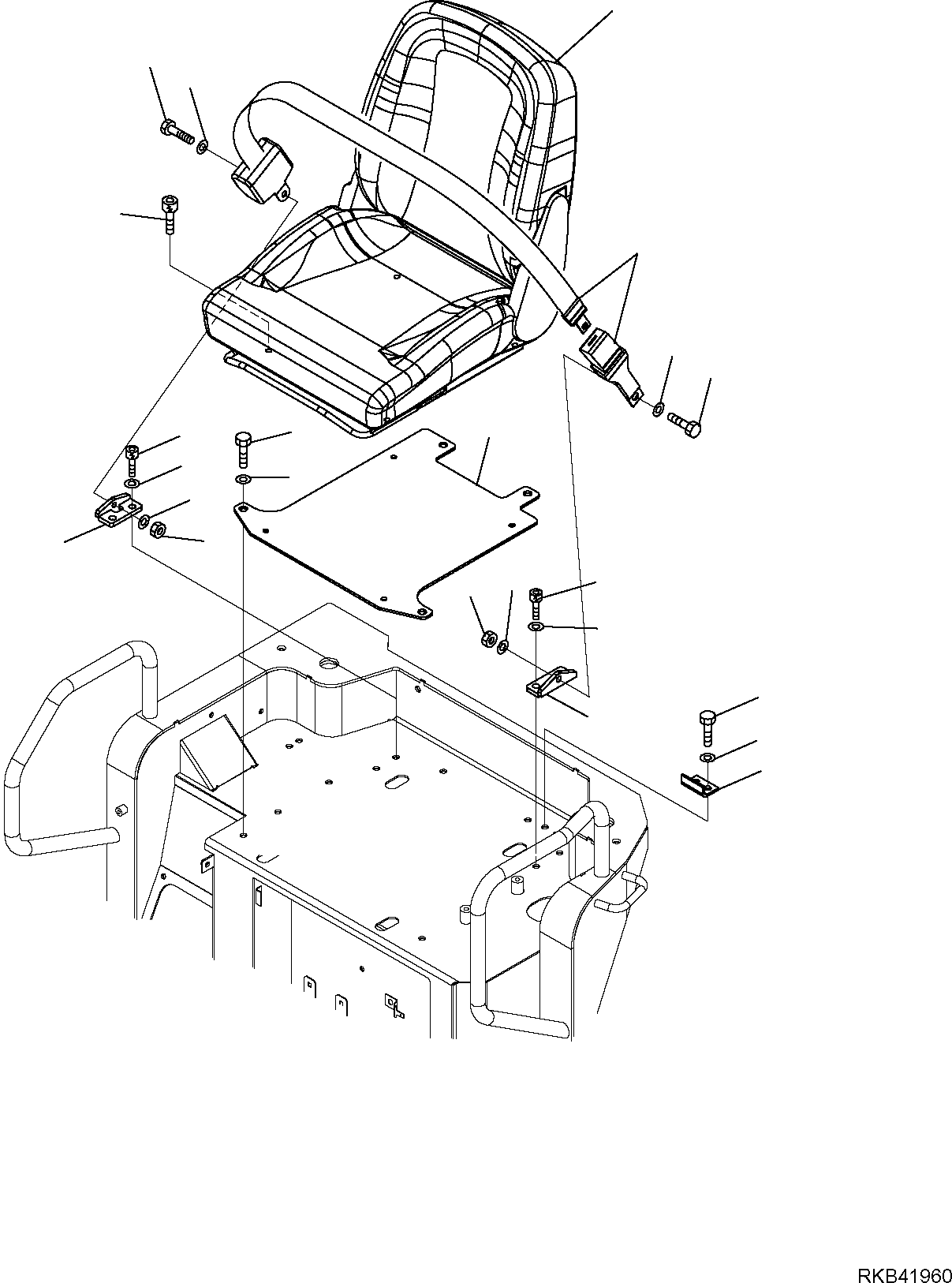 OPERATOR'S SEAT, ASSEMBLY 22M-57-R2211 KOMATSU