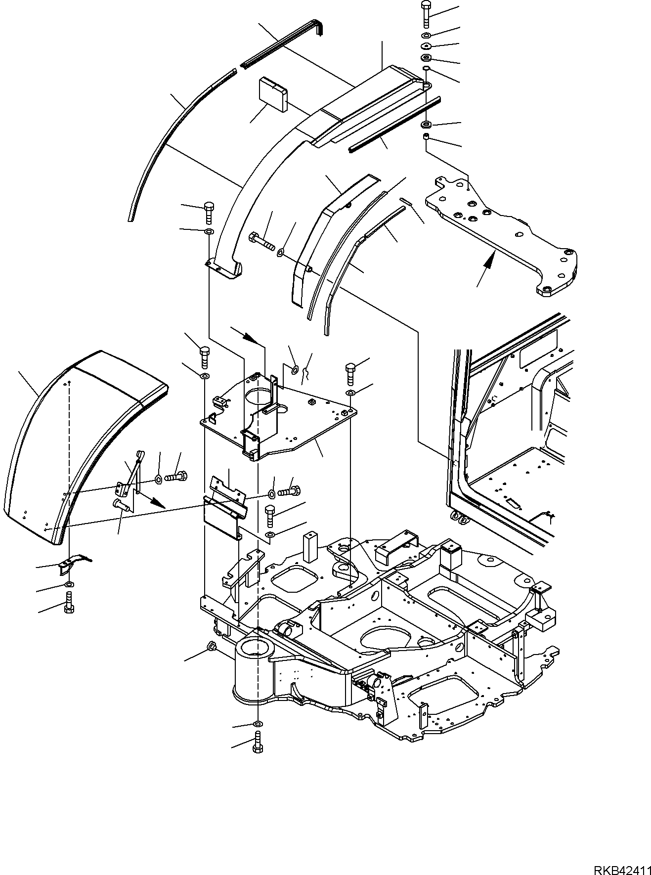 Крышка 22M-54-26613 KOMATSU