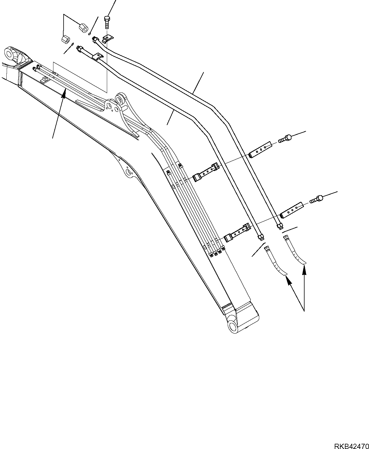 PIPE, R.H. 22F-973-R520 KOMATSU