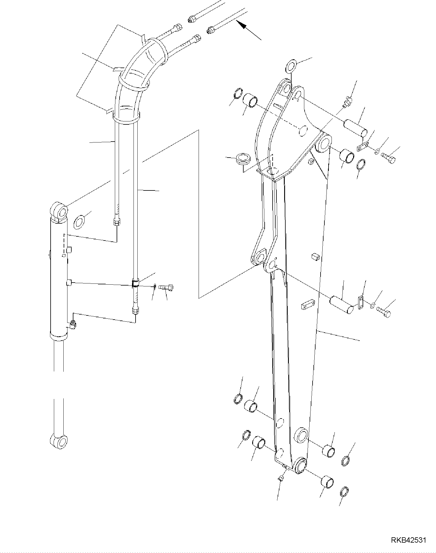 LONG ARM, ASSEMBLY 22M-943-R302 KOMATSU