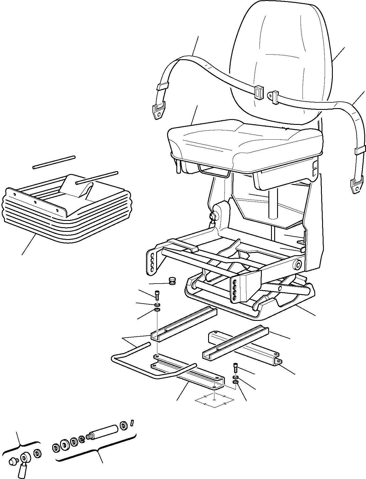 SEAT BELT, ASSEMBLY AS165873 KOMATSU
