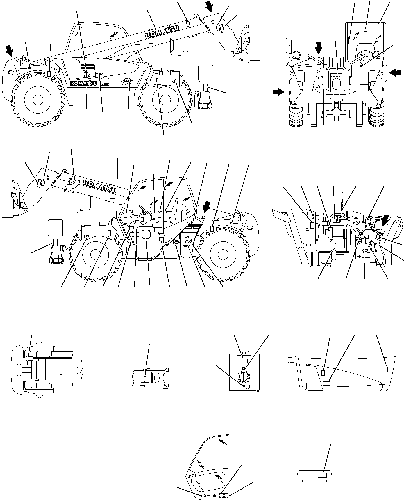 MARK PLATE WH713 395-93-11261 KOMATSU