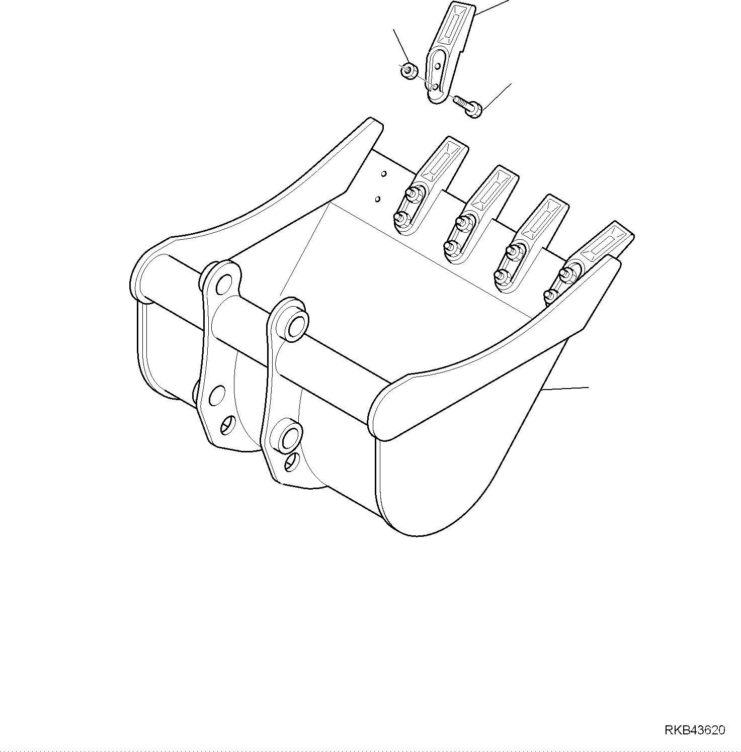 BUCKET, 600 MM 22L-70-R8330 KOMATSU