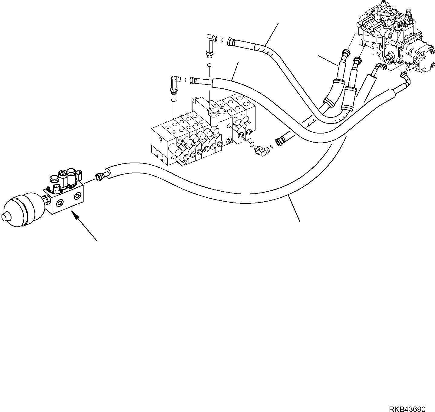 Шланг 22F-62-R2182 KOMATSU