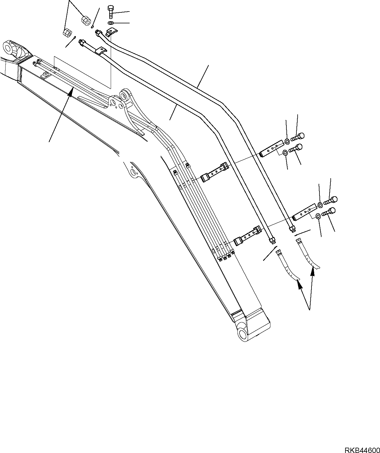PIPE, R.H. 22L-973-R720 KOMATSU