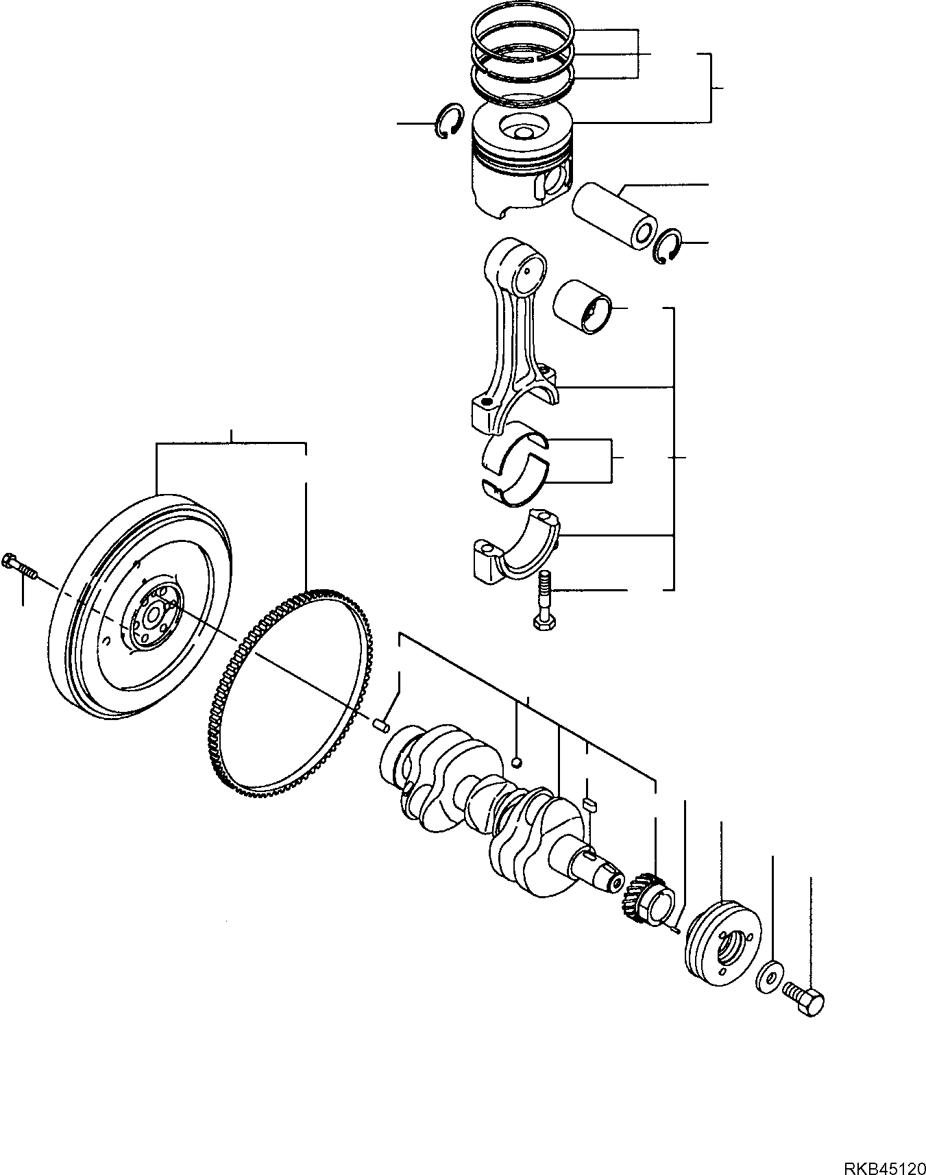 CAMSHAFT ASSY. YM119802-21002 KOMATSU