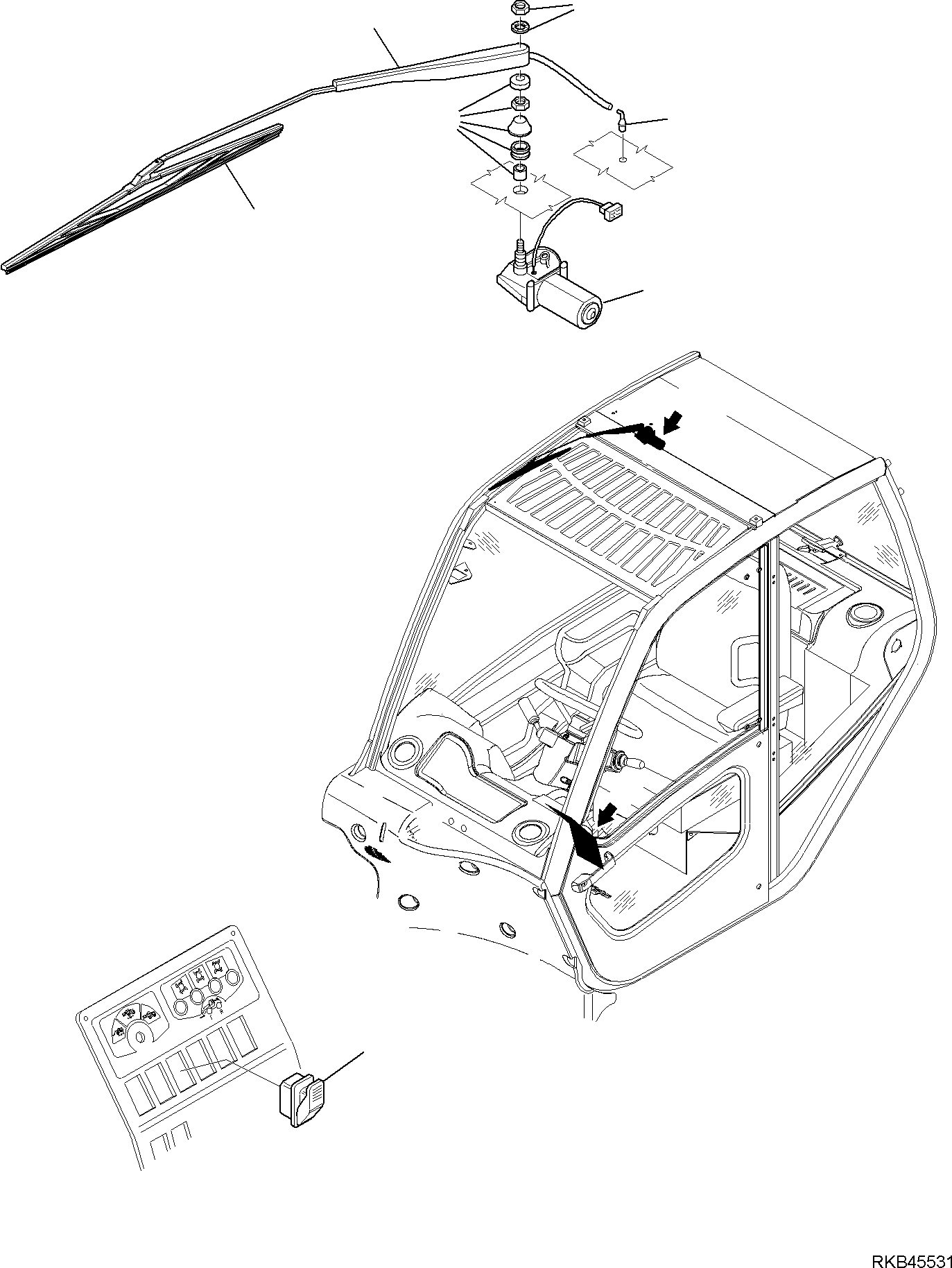 Мотор стеклоочистителя 395-56-11281 KOMATSU