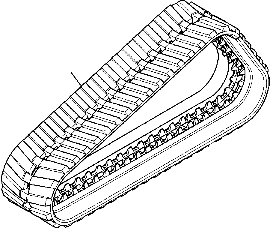 RUBBER SHOE 37C-22-11530 KOMATSU