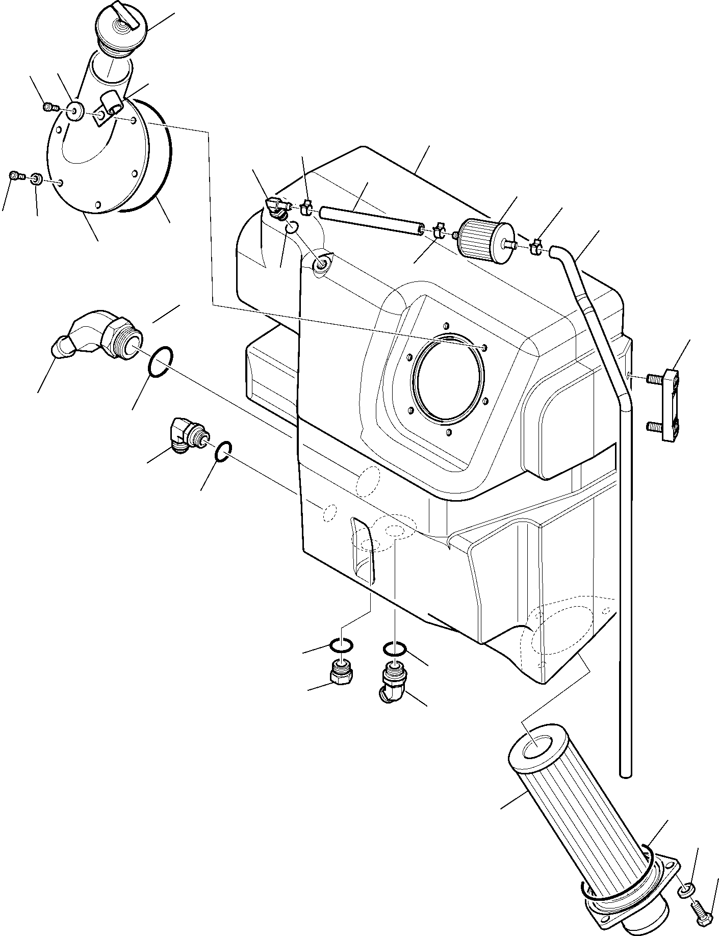HYDRAULIC TANK, ASSEMBLY 42N-60-11501 KOMATSU
