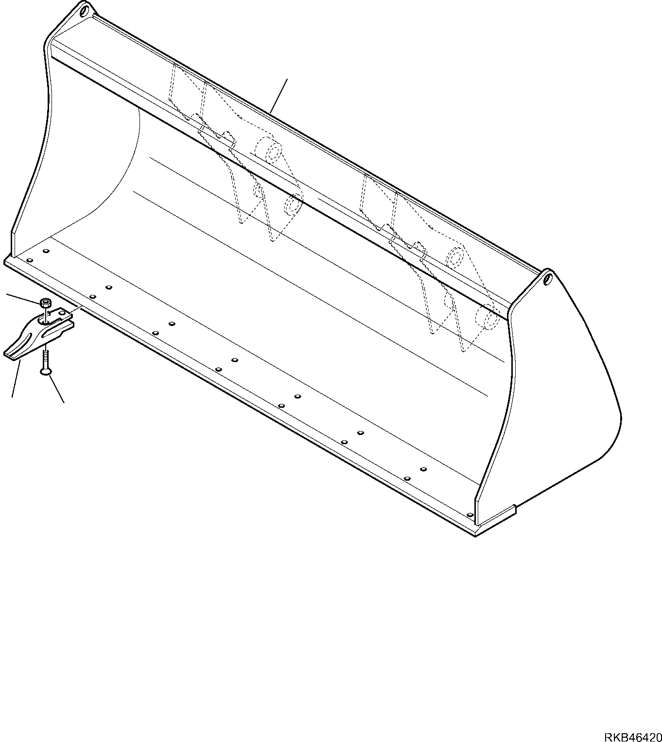 BUCKET, 2420 MM 42N-810-1301 KOMATSU