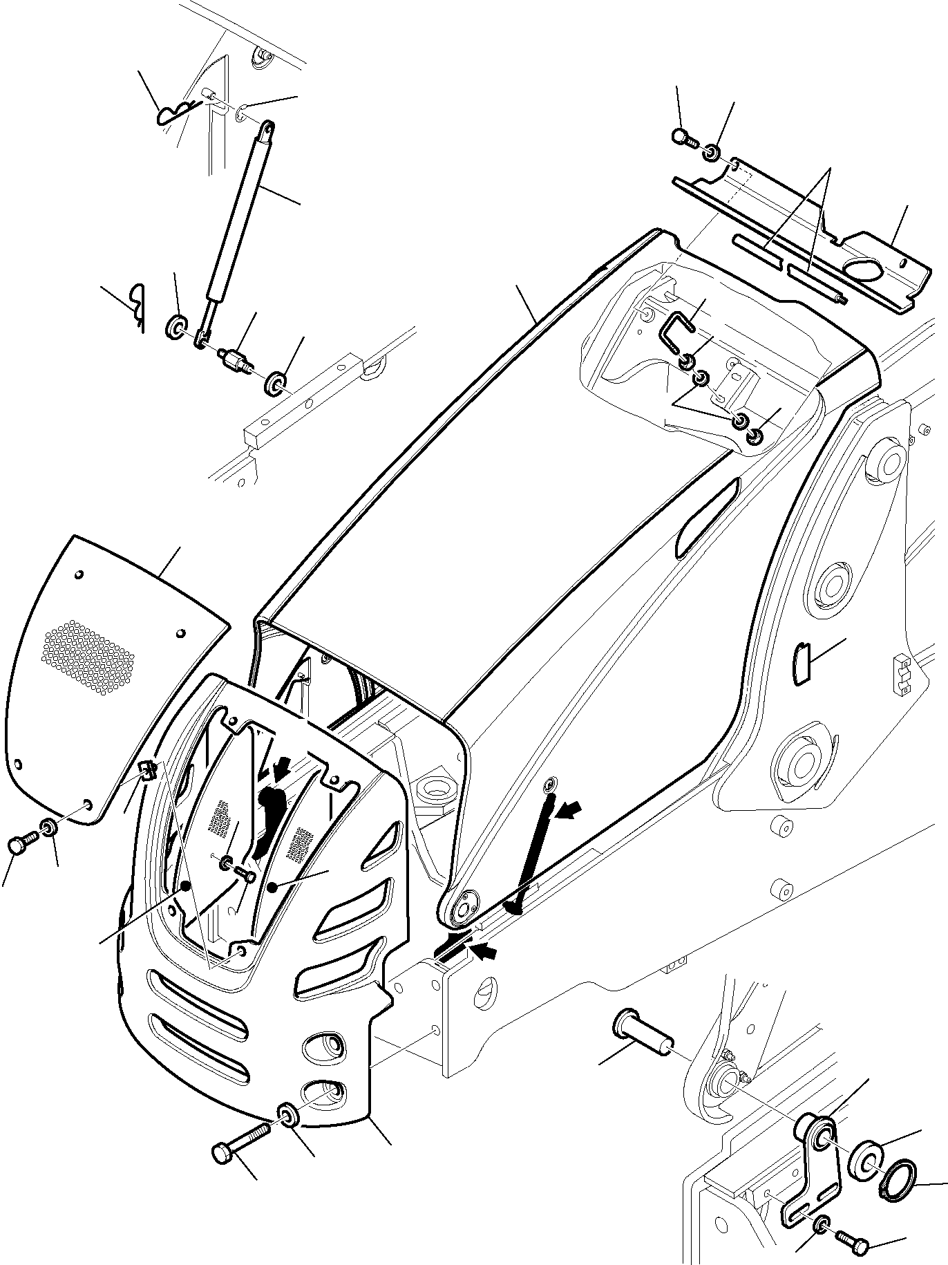 HOOD, ENGINE, ASSEMBLY 42N-54-19620 KOMATSU