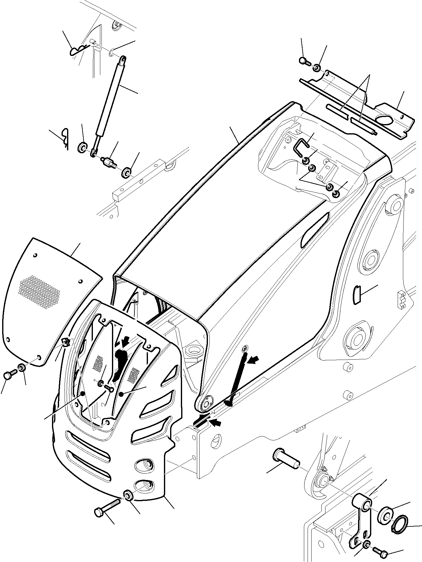 ENGINE HOOD 42N-54-12110 KOMATSU